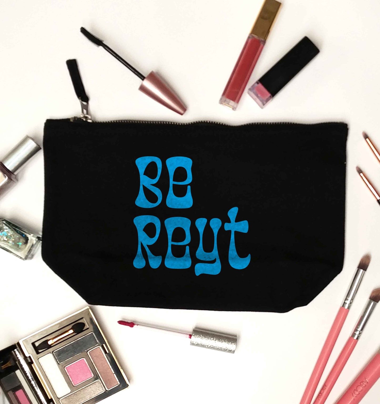 Be reyt black makeup bag