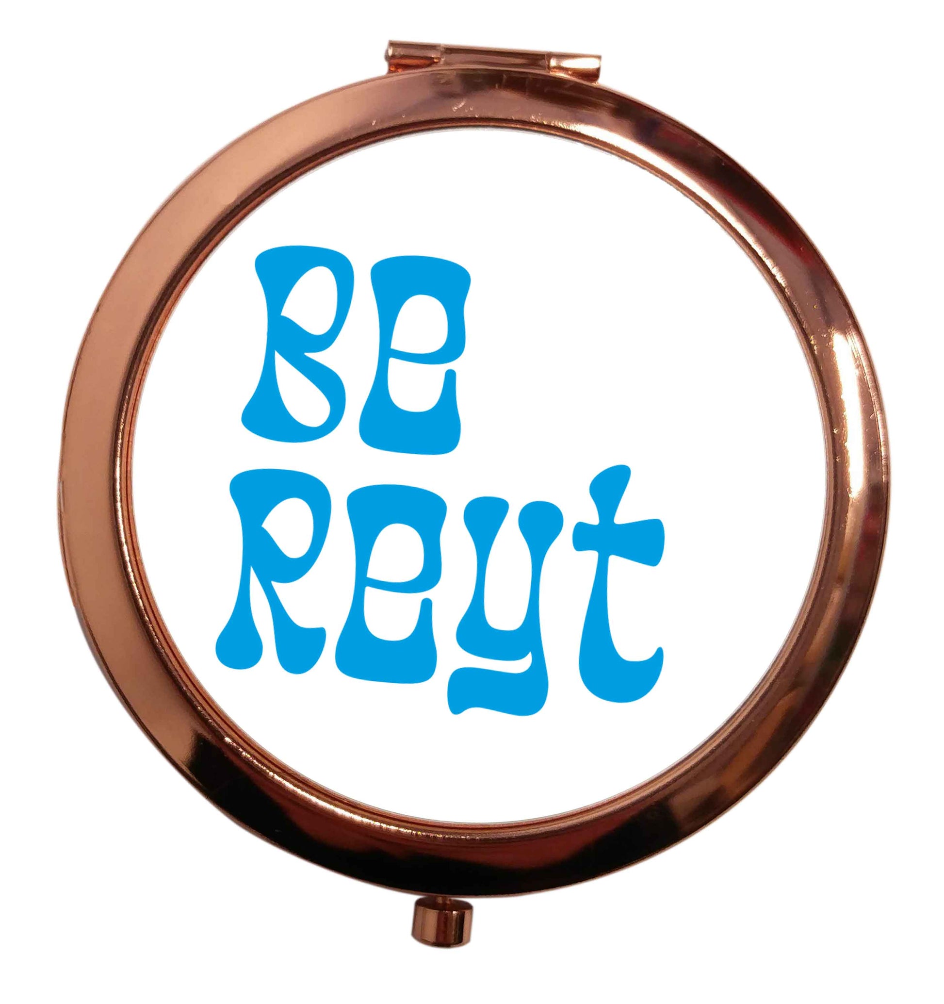 Be reyt rose gold circle pocket mirror
