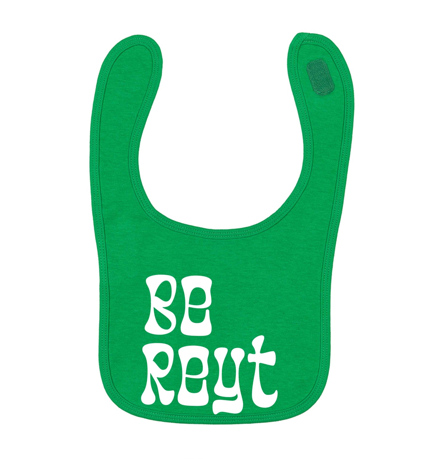 Be reyt green baby bib