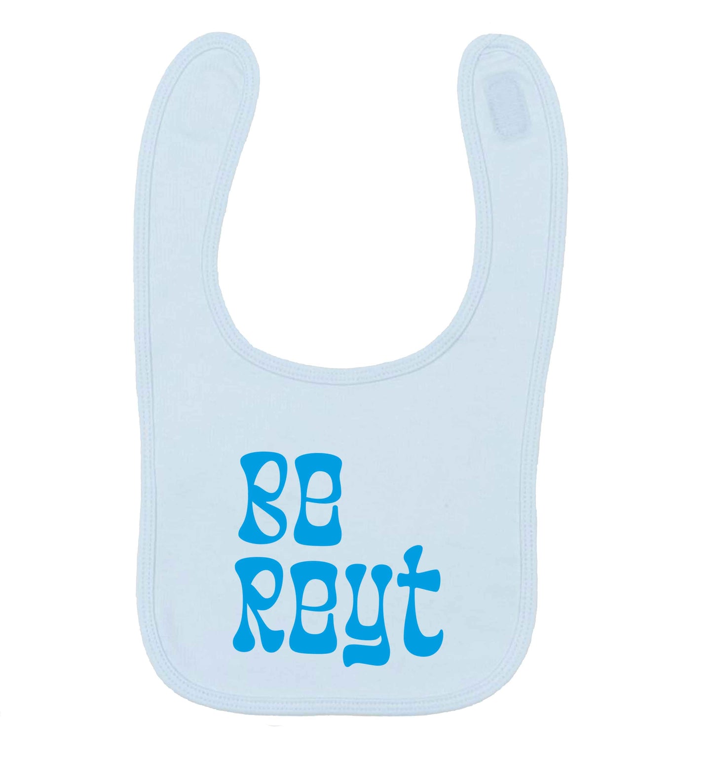 Be reyt pale blue baby bib