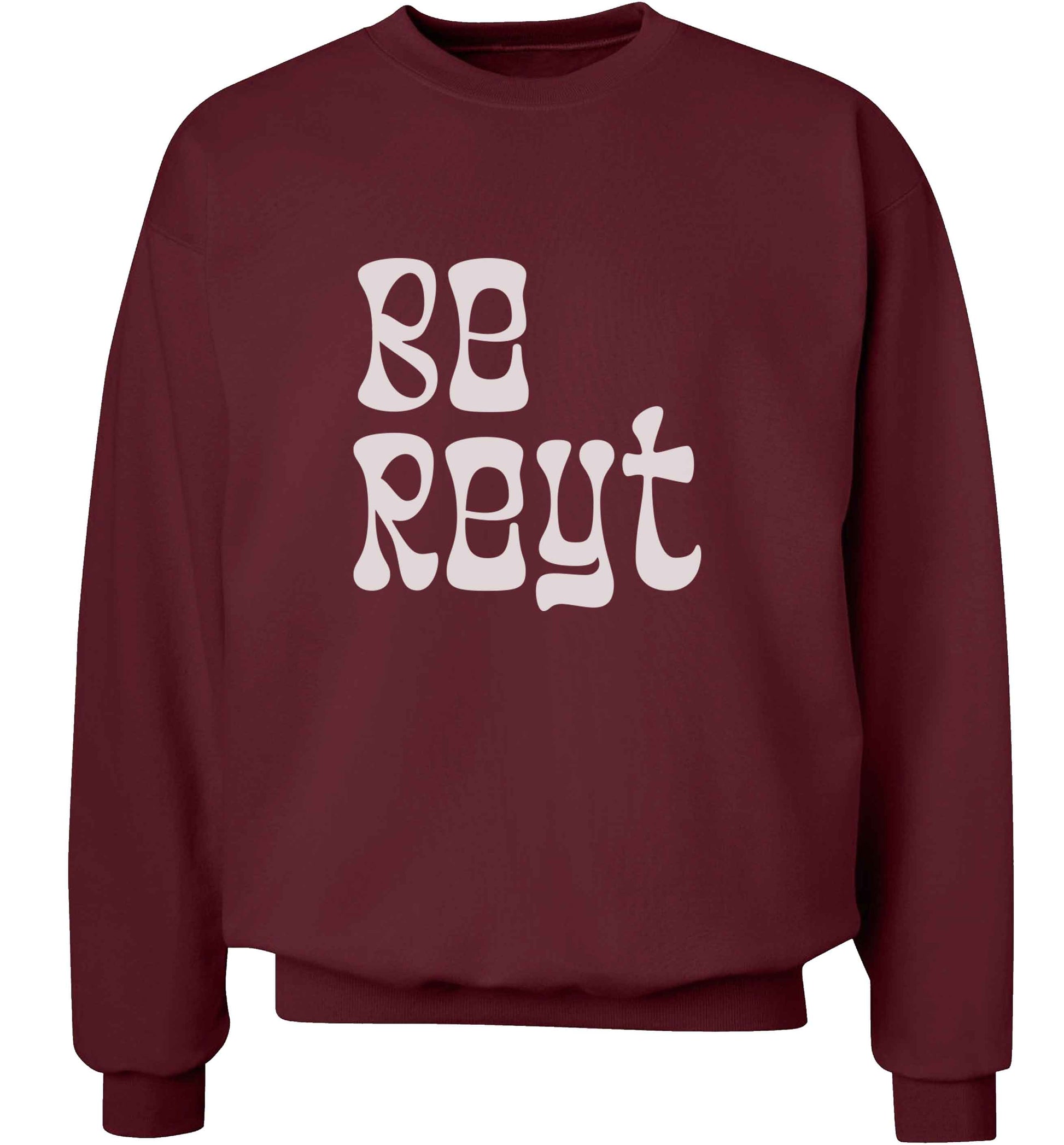 Be reyt adult's unisex maroon sweater 2XL