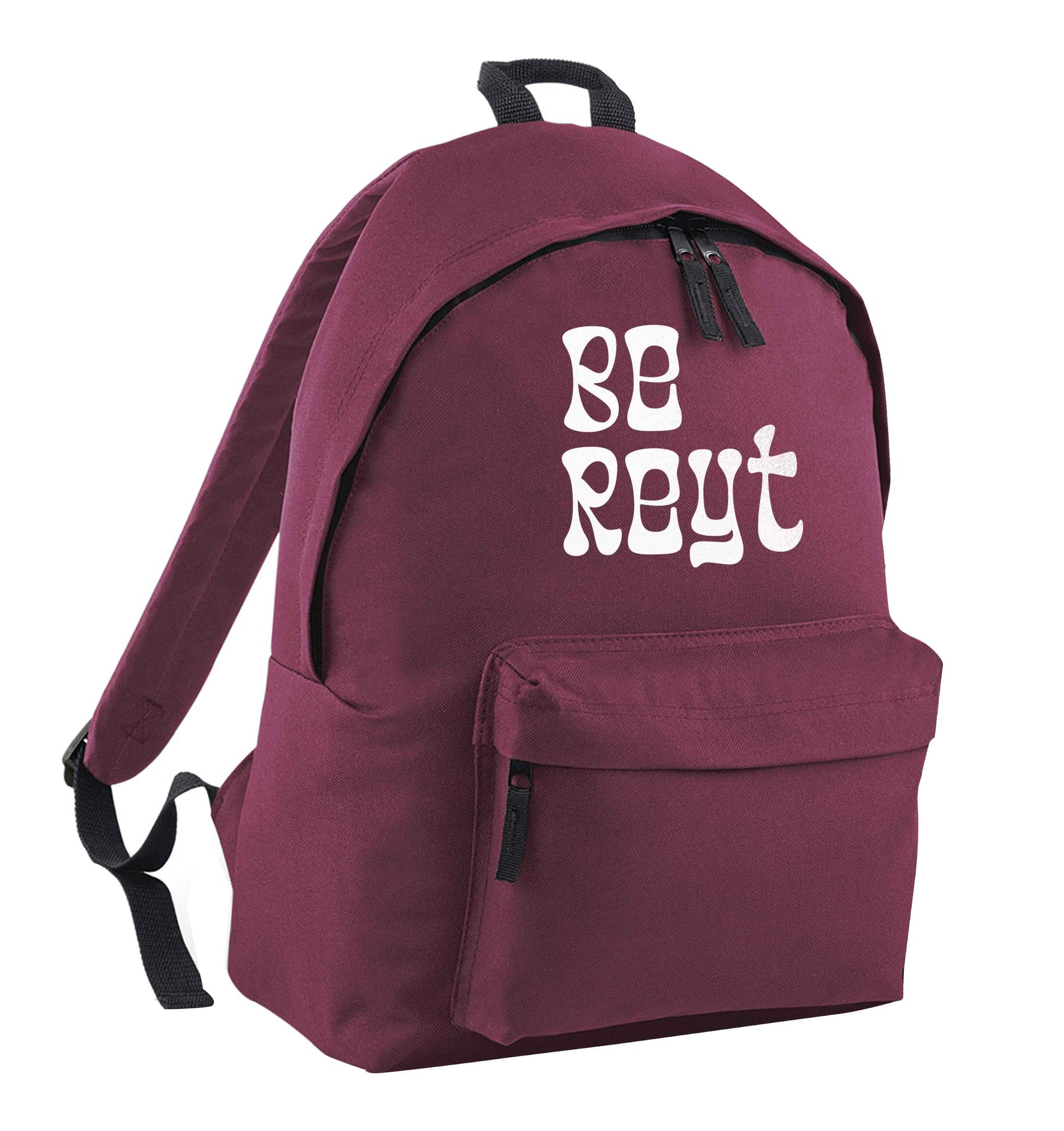 Be reyt maroon adults backpack