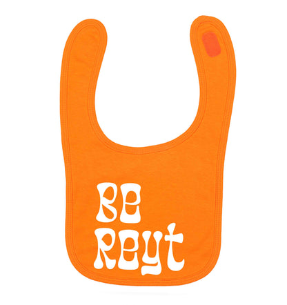Be reyt orange baby bib