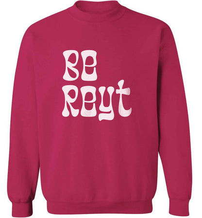 Be reyt adult's unisex pink sweater 2XL