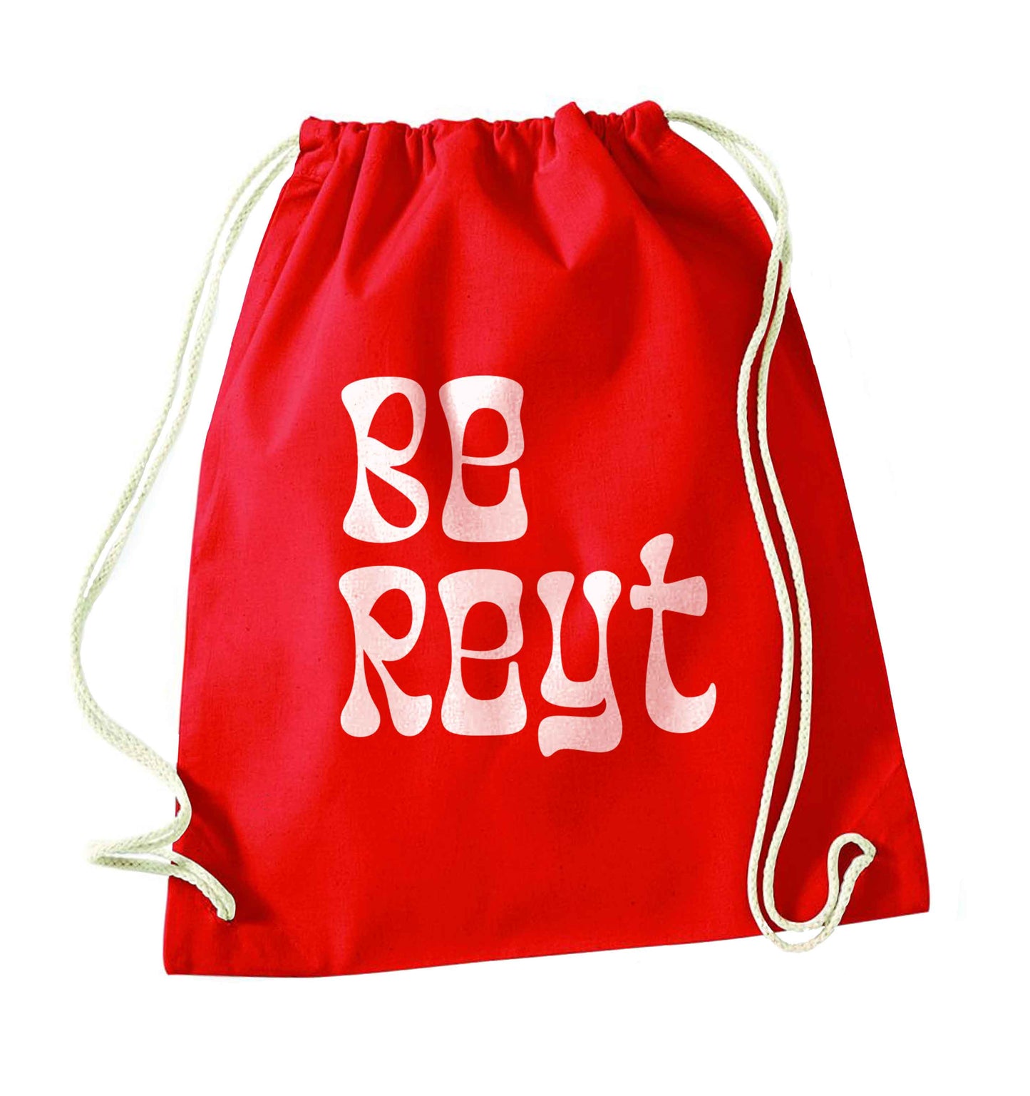 Be reyt red drawstring bag 