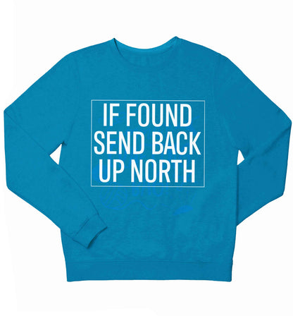 If found send back up North children's blue sweater 12-13 Years