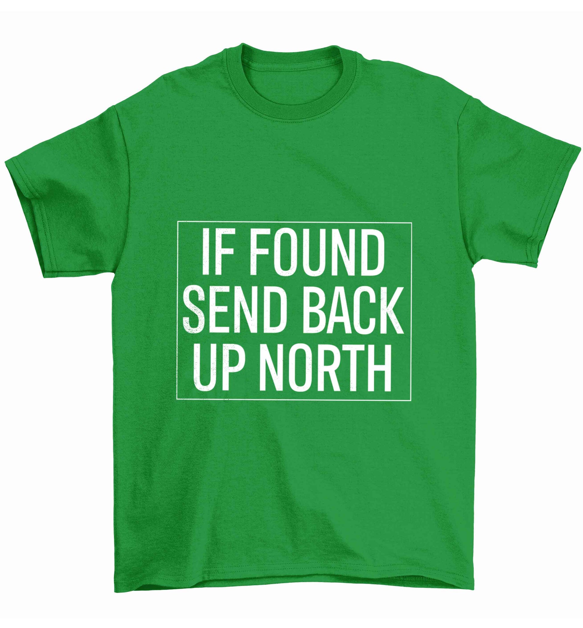 If found send back up North Children's green Tshirt 12-13 Years