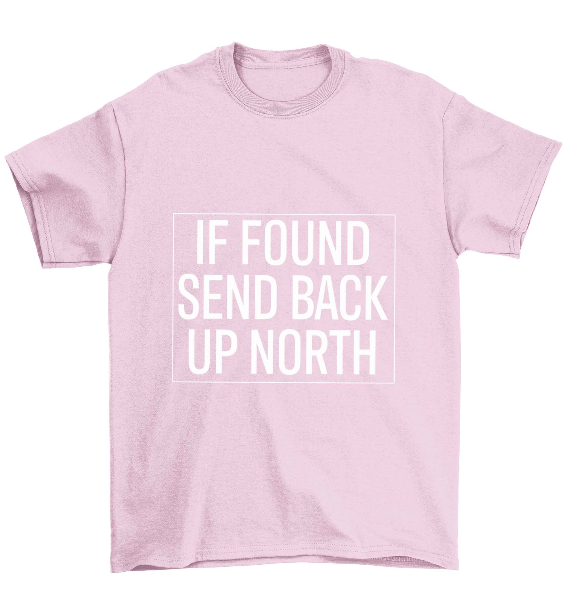 If found send back up North Children's light pink Tshirt 12-13 Years