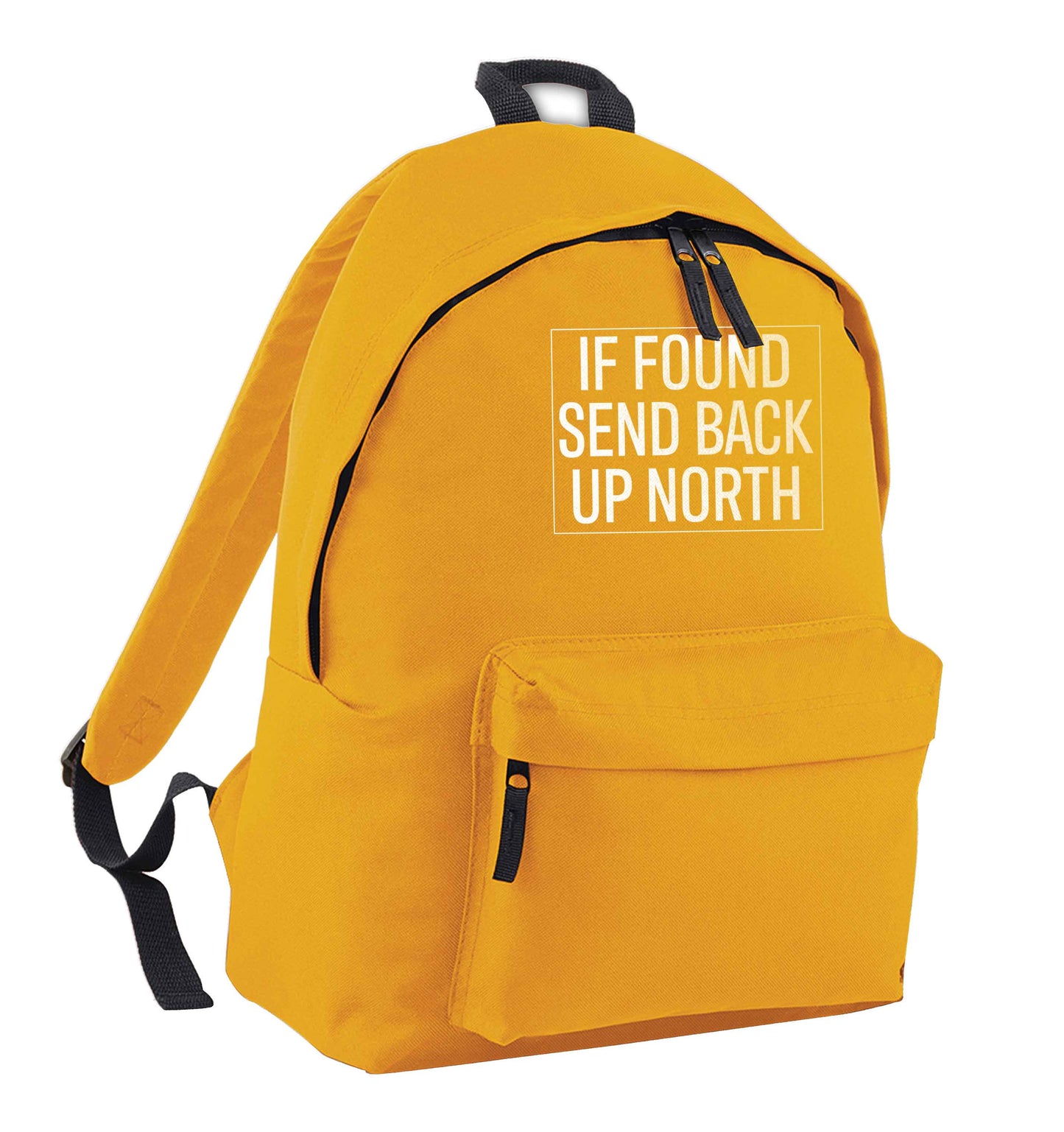 If found send back up North mustard adults backpack