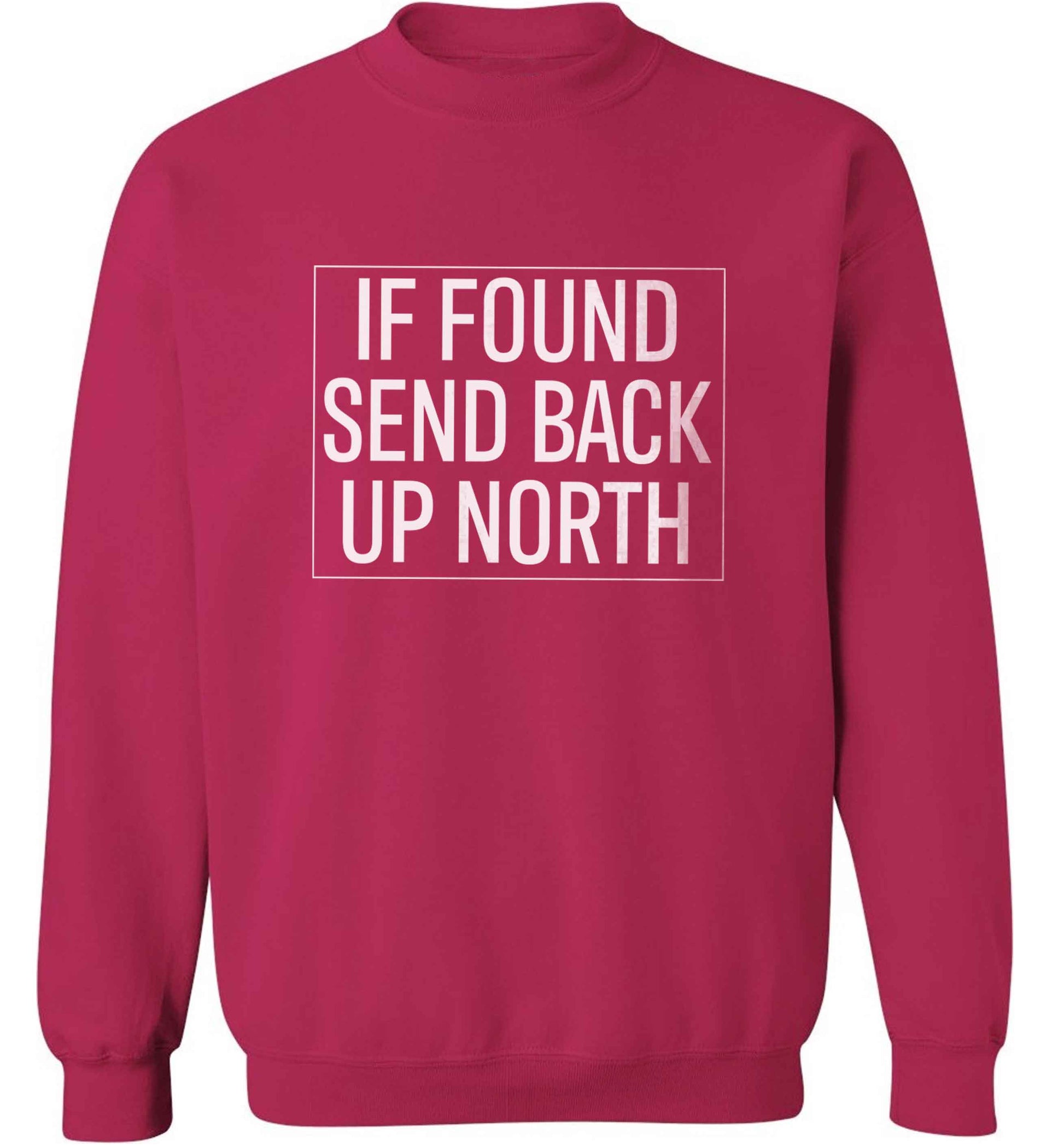 If found send back up North adult's unisex pink sweater 2XL