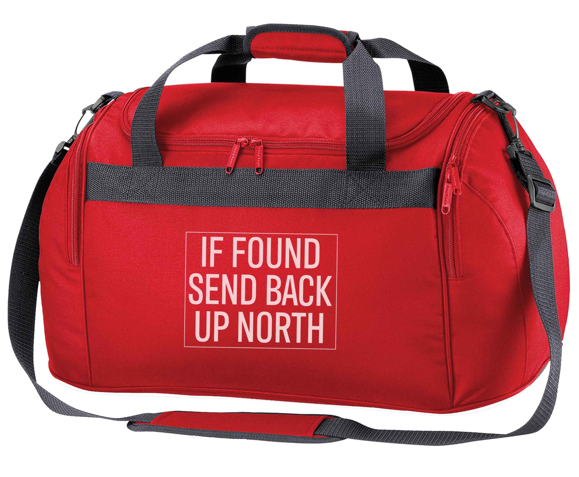If found send back up North red holdall / duffel bag