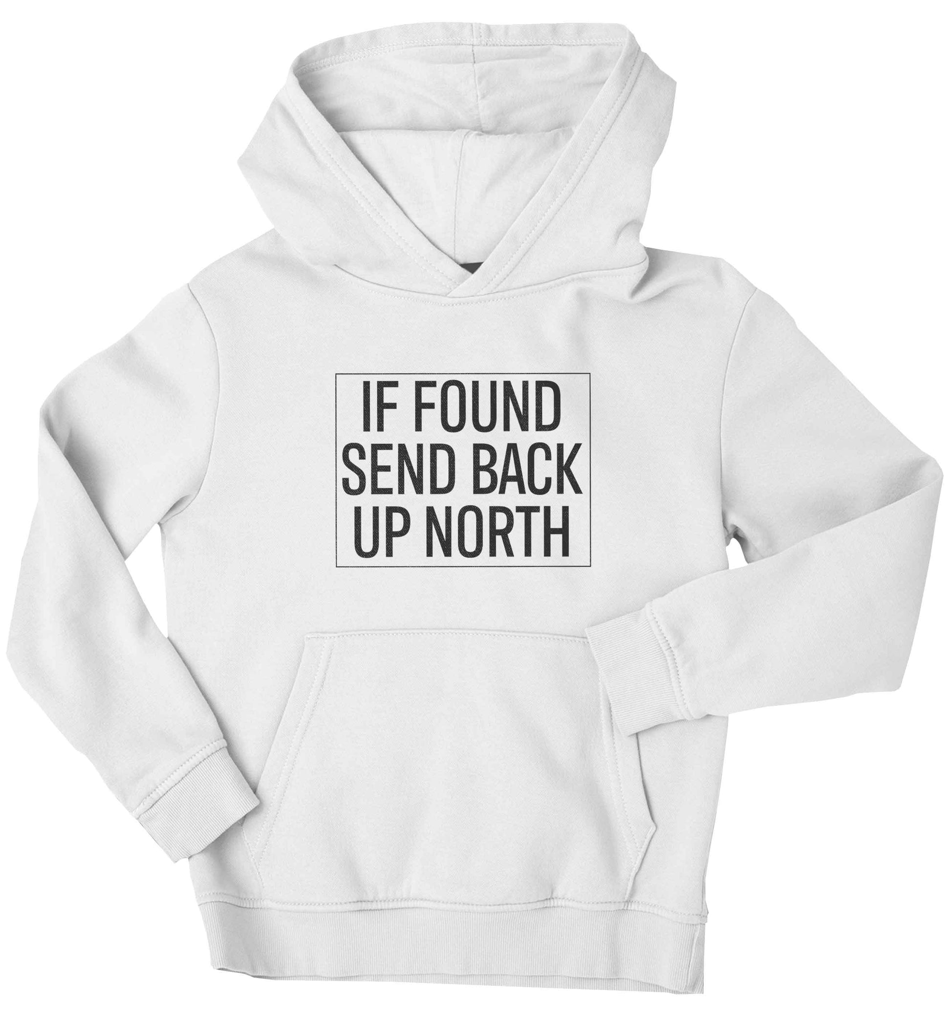 If found send back up North children's white hoodie 12-13 Years