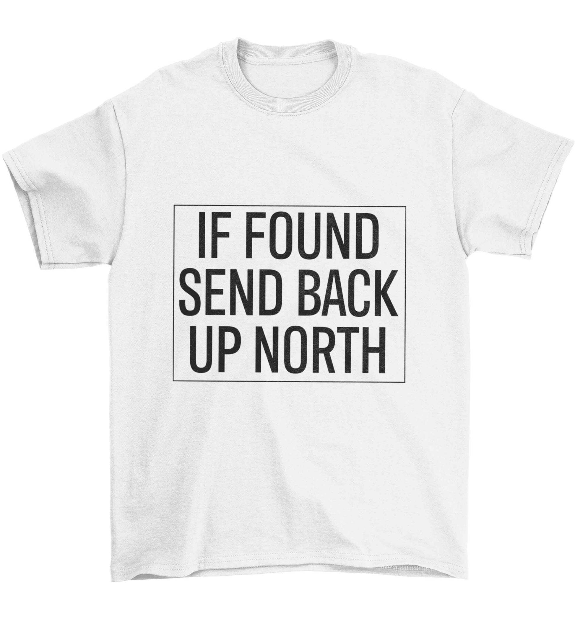 If found send back up North Children's white Tshirt 12-13 Years