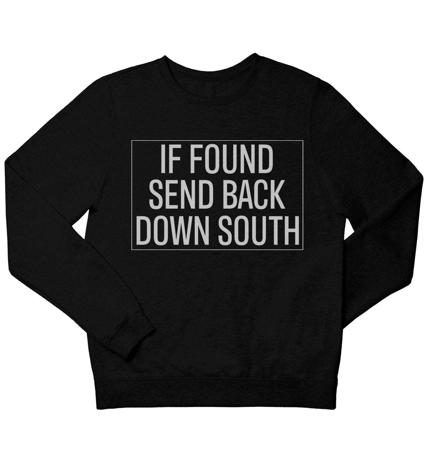 If found send back down South children's black sweater 12-13 Years