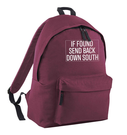 If found send back down South |  Children's backpack