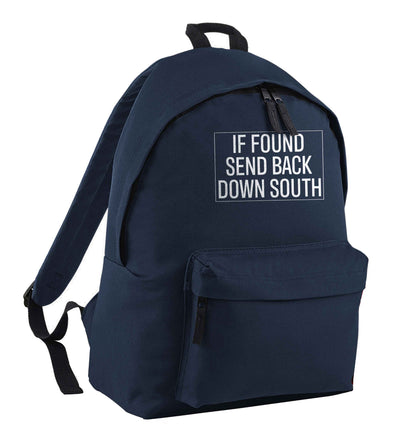 If found send back down South navy children's backpack