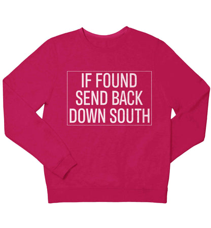 If found send back down South children's pink sweater 12-13 Years