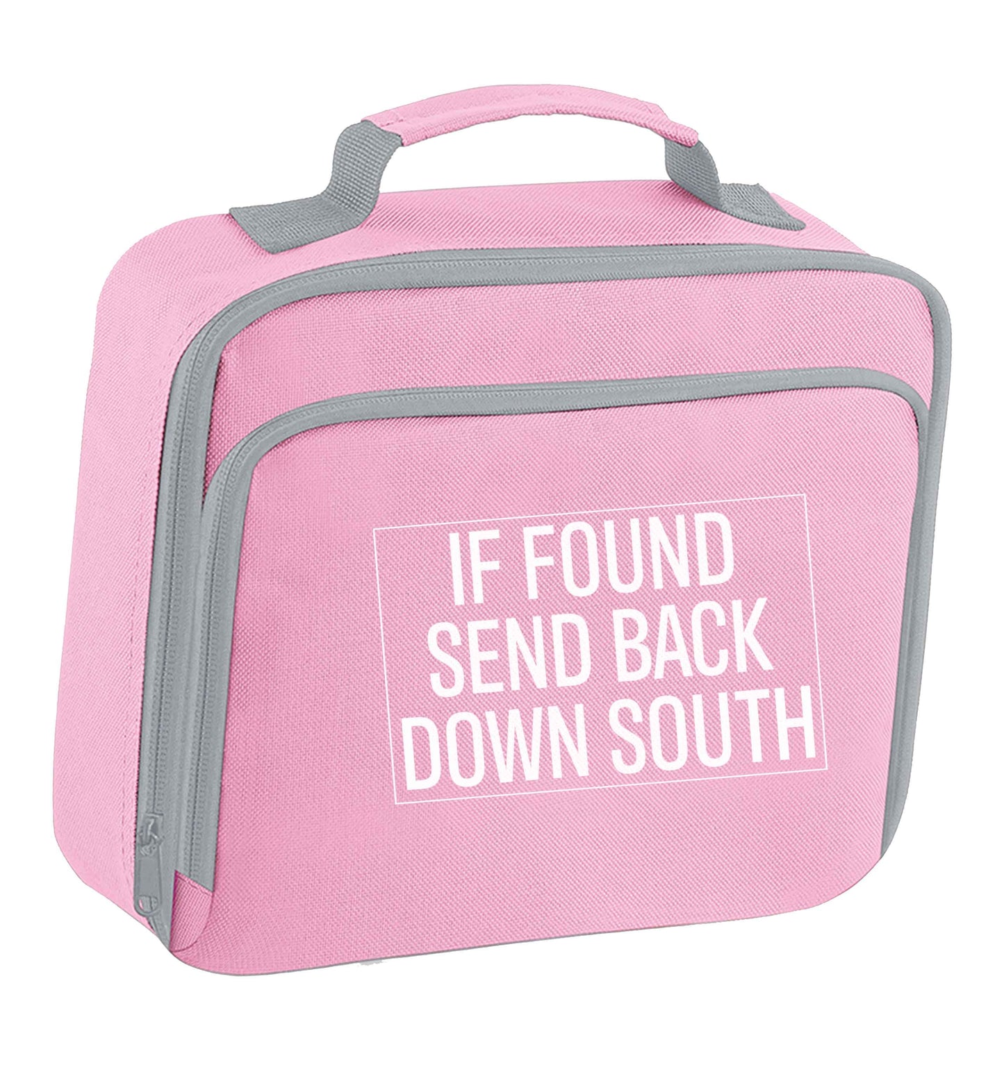 If found send back down South insulated pink lunch bag cooler