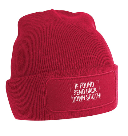 If found send back down South beanie hat