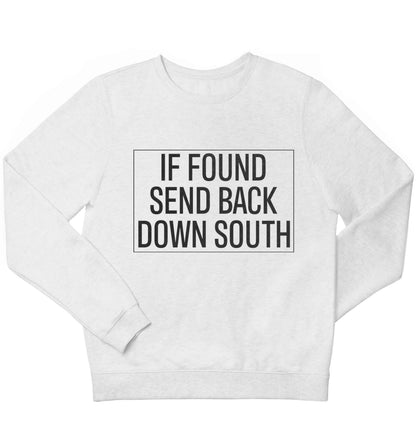 If found send back down South children's white sweater 12-13 Years