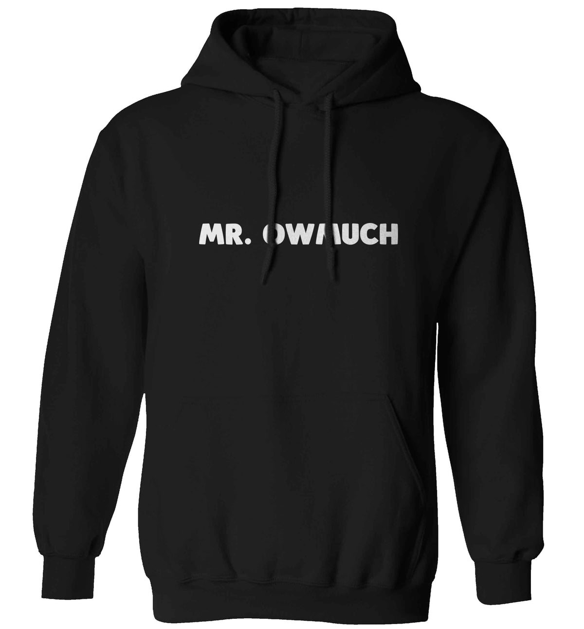 Mr owmuch adults unisex black hoodie 2XL