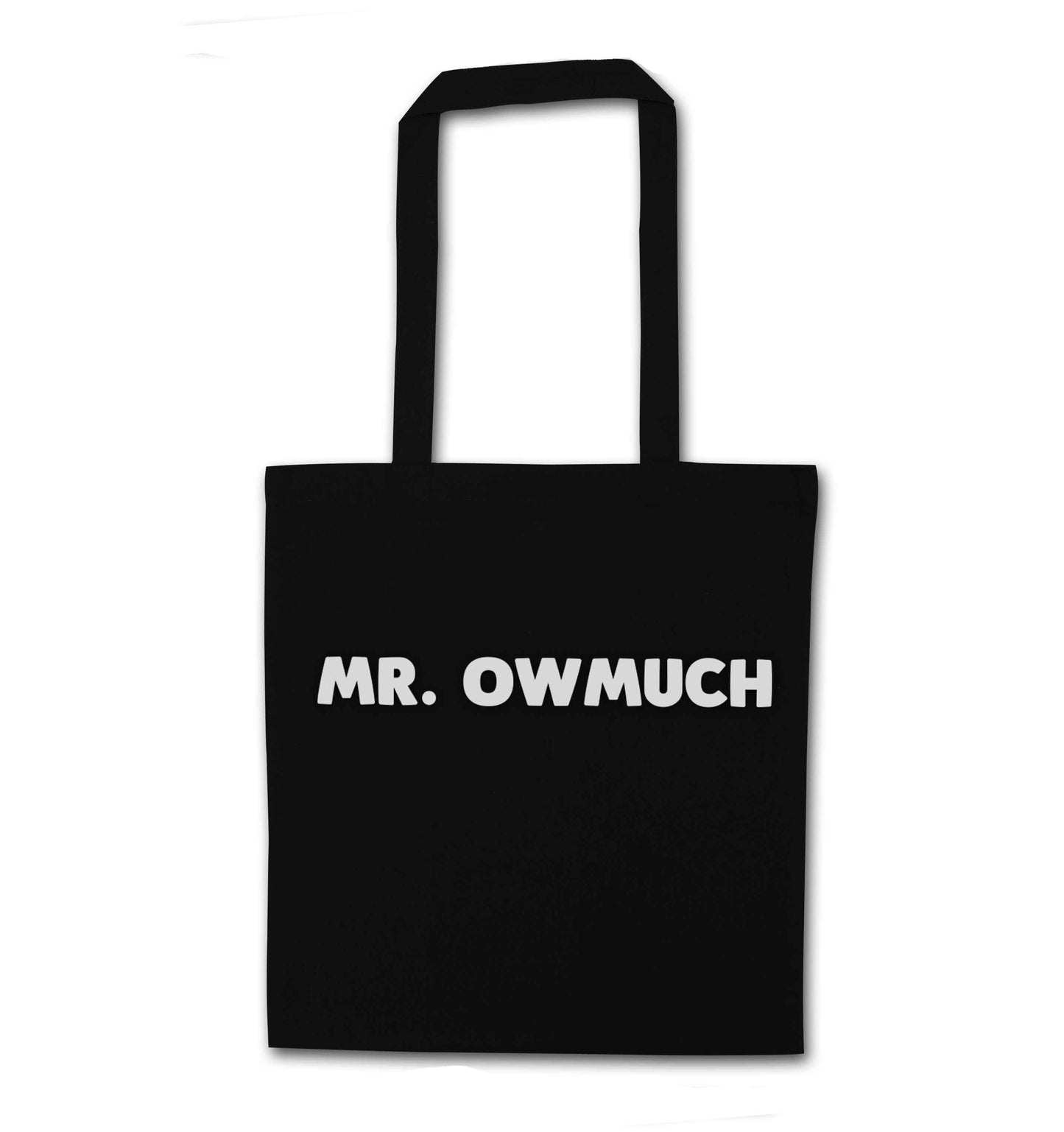 Mr owmuch black tote bag