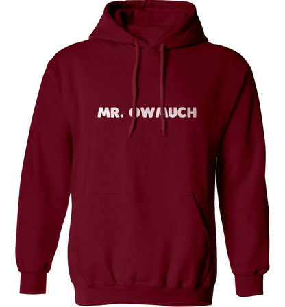 Mr owmuch adults unisex maroon hoodie 2XL