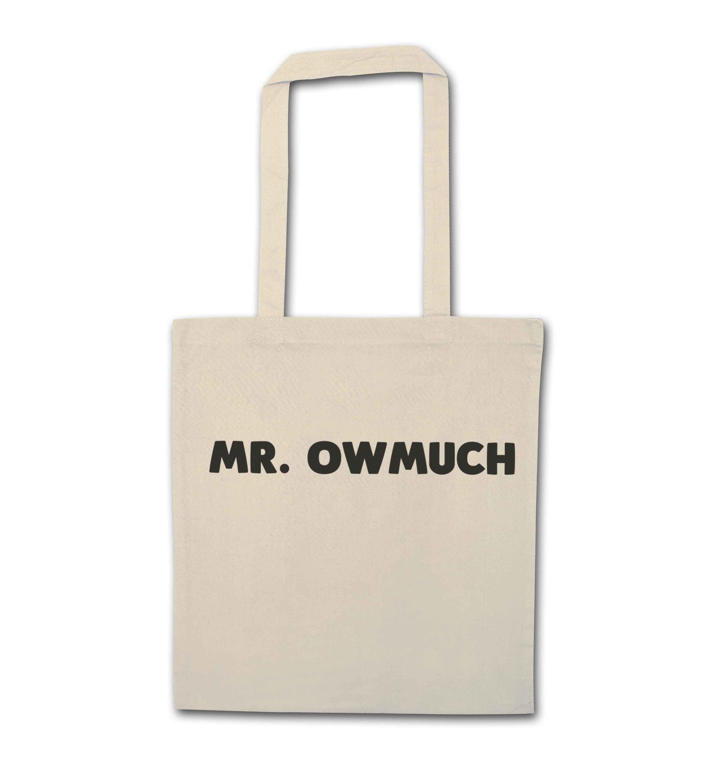 Mr owmuch natural tote bag