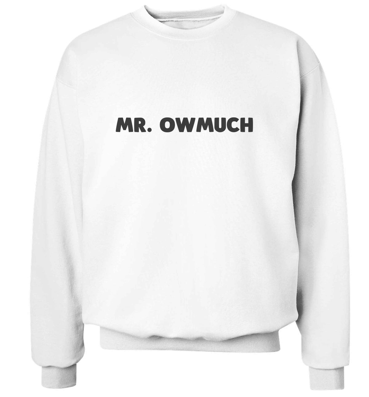 Mr owmuch adult's unisex white sweater 2XL