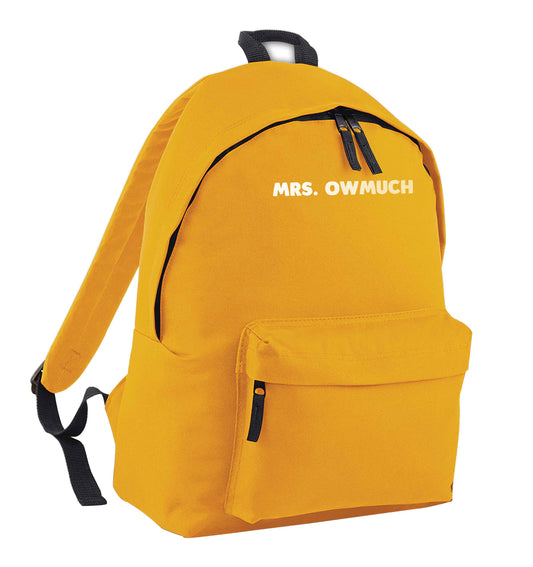 Mrs owmuch mustard adults backpack