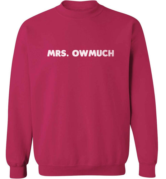 Mrs owmuch adult's unisex pink sweater 2XL