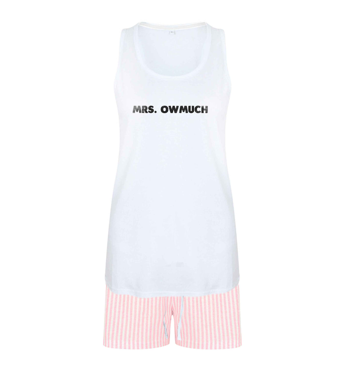 Mrs owmuch size XL women's pyjama shorts set in pink 