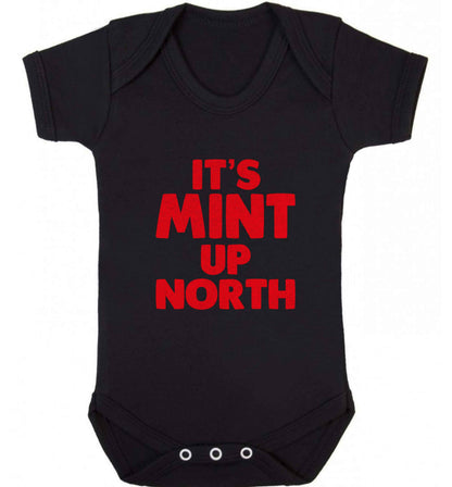 It's mint up North baby vest black 18-24 months