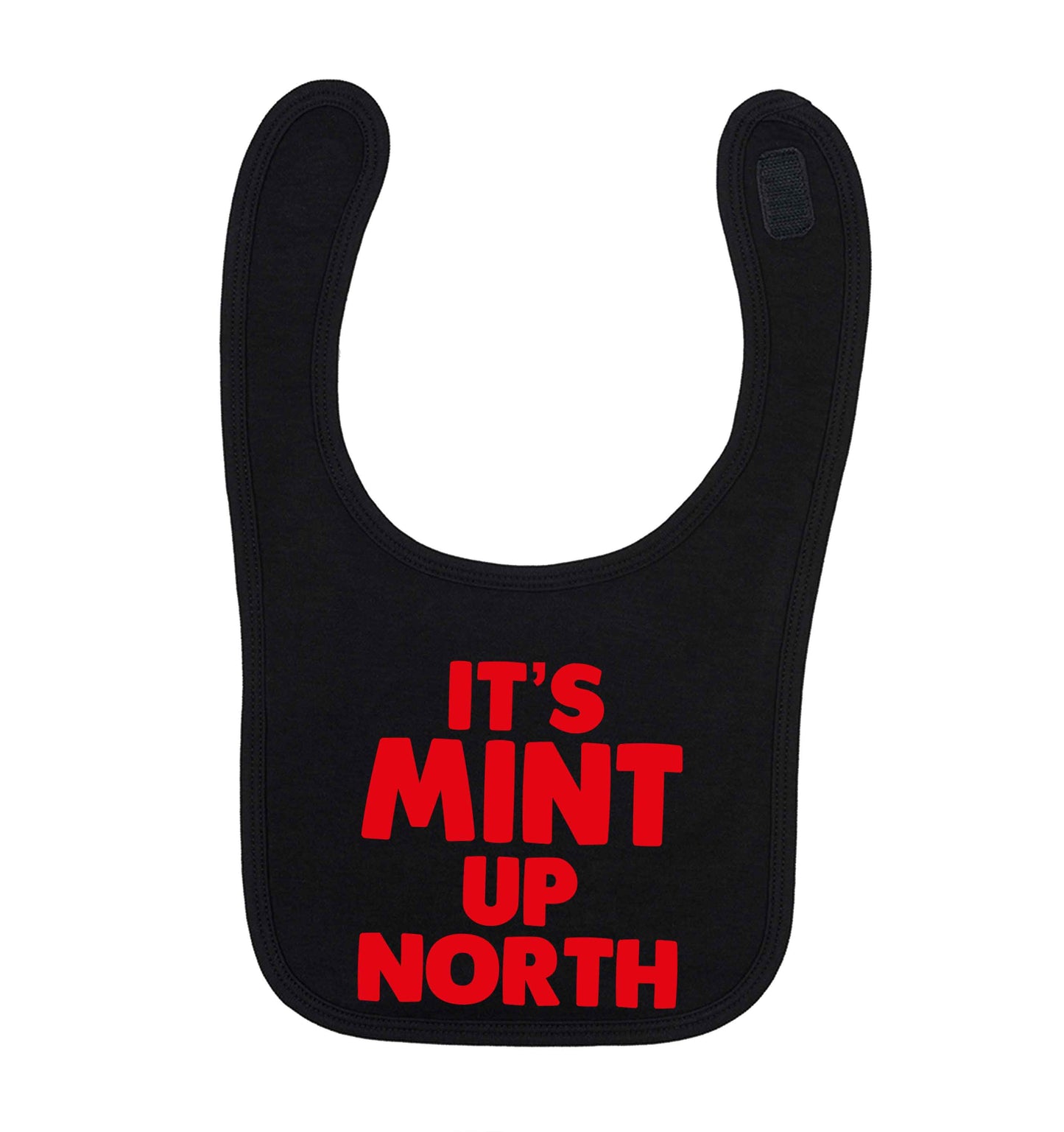 It's mint up North black baby bib