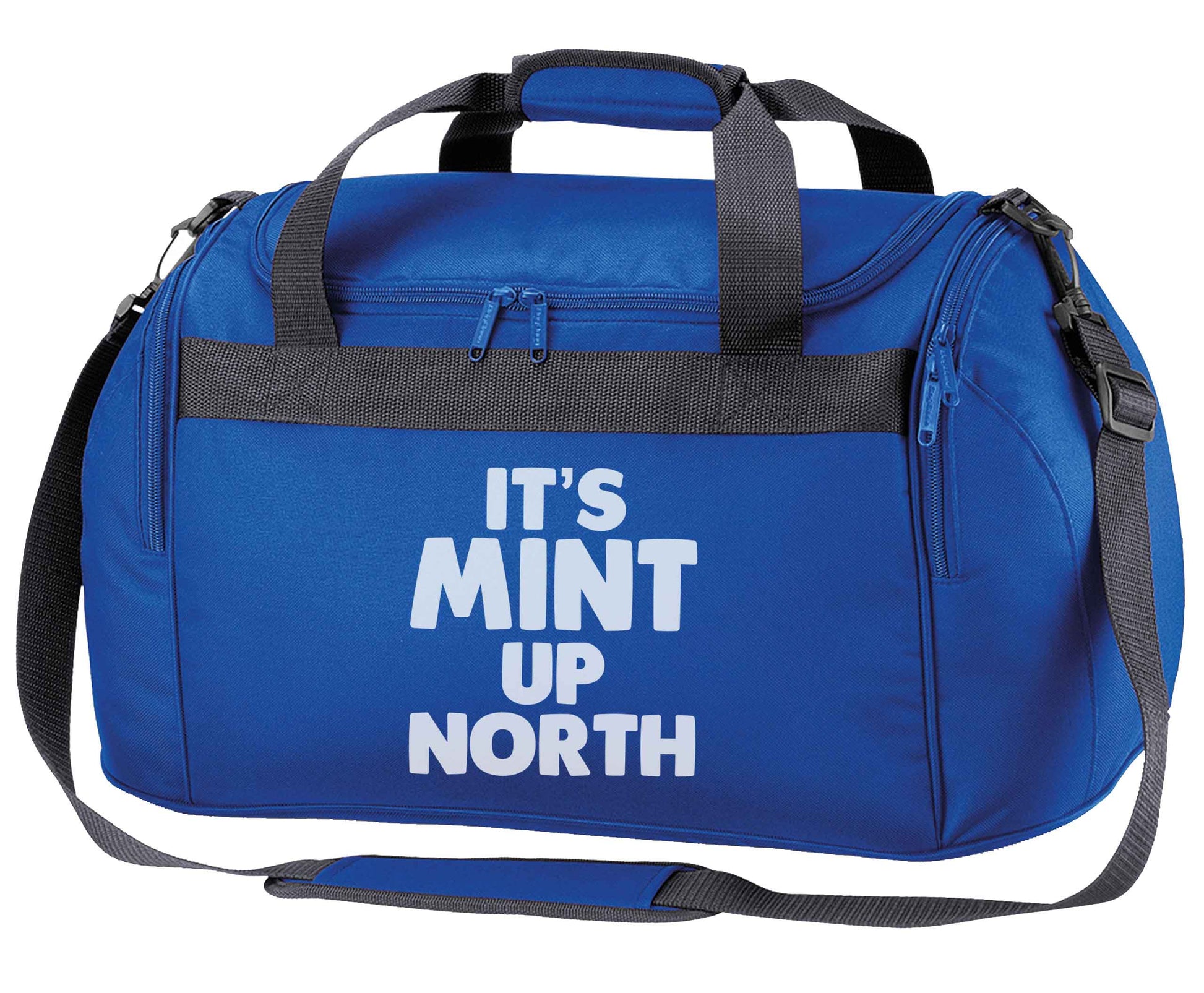 It's mint up North royal blue holdall / duffel bag