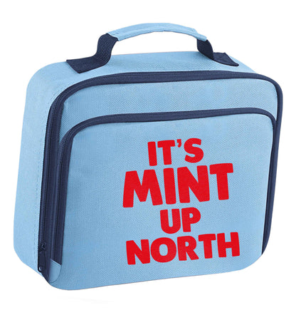 It's mint up North insulated blue lunch bag cooler