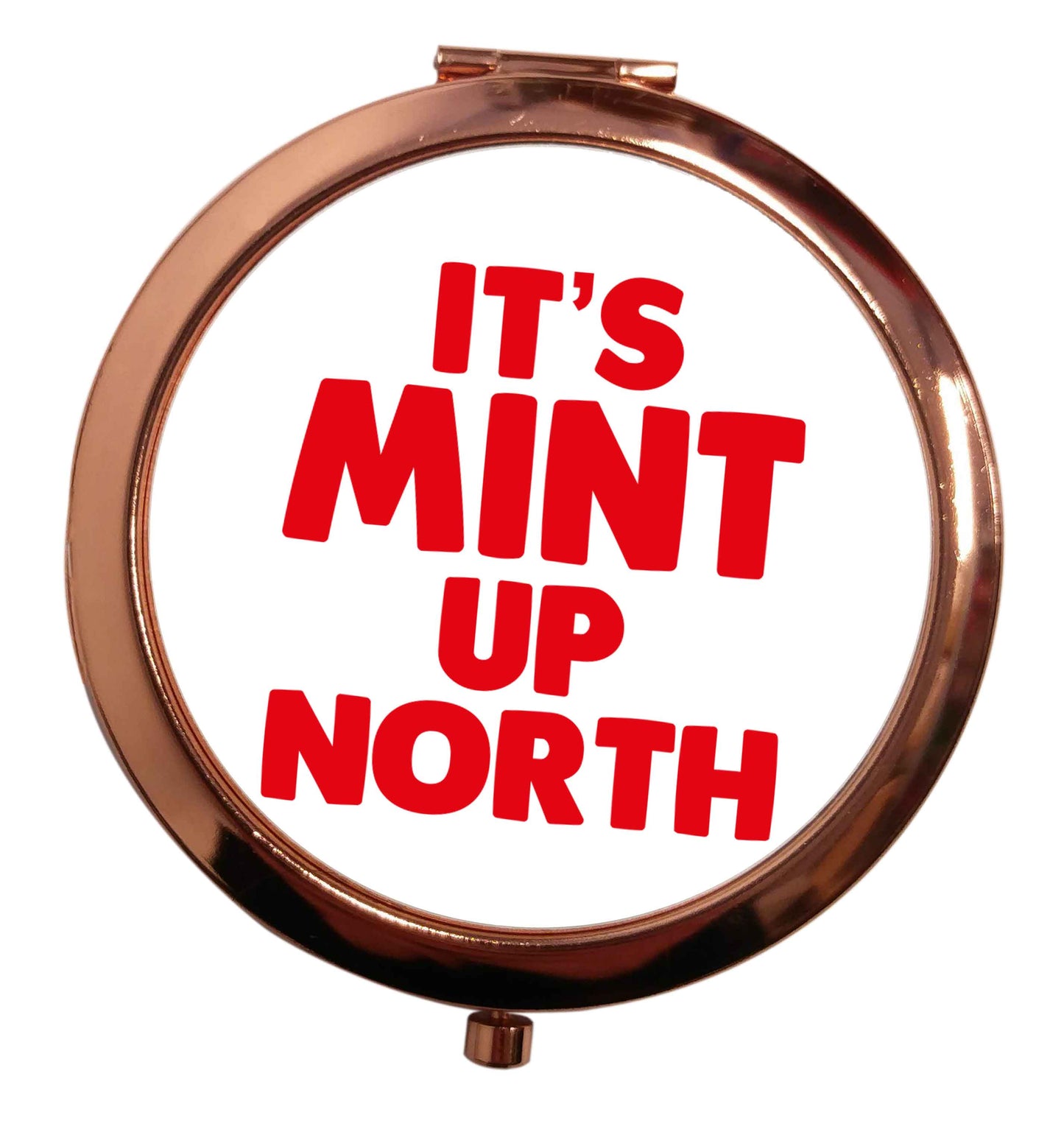 It's mint up North rose gold circle pocket mirror