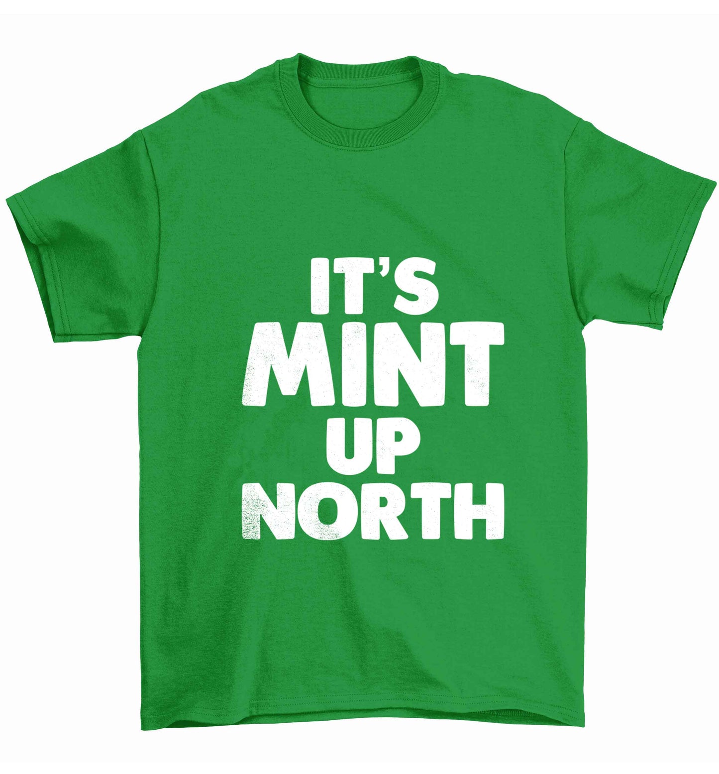 It's mint up North Children's green Tshirt 12-13 Years
