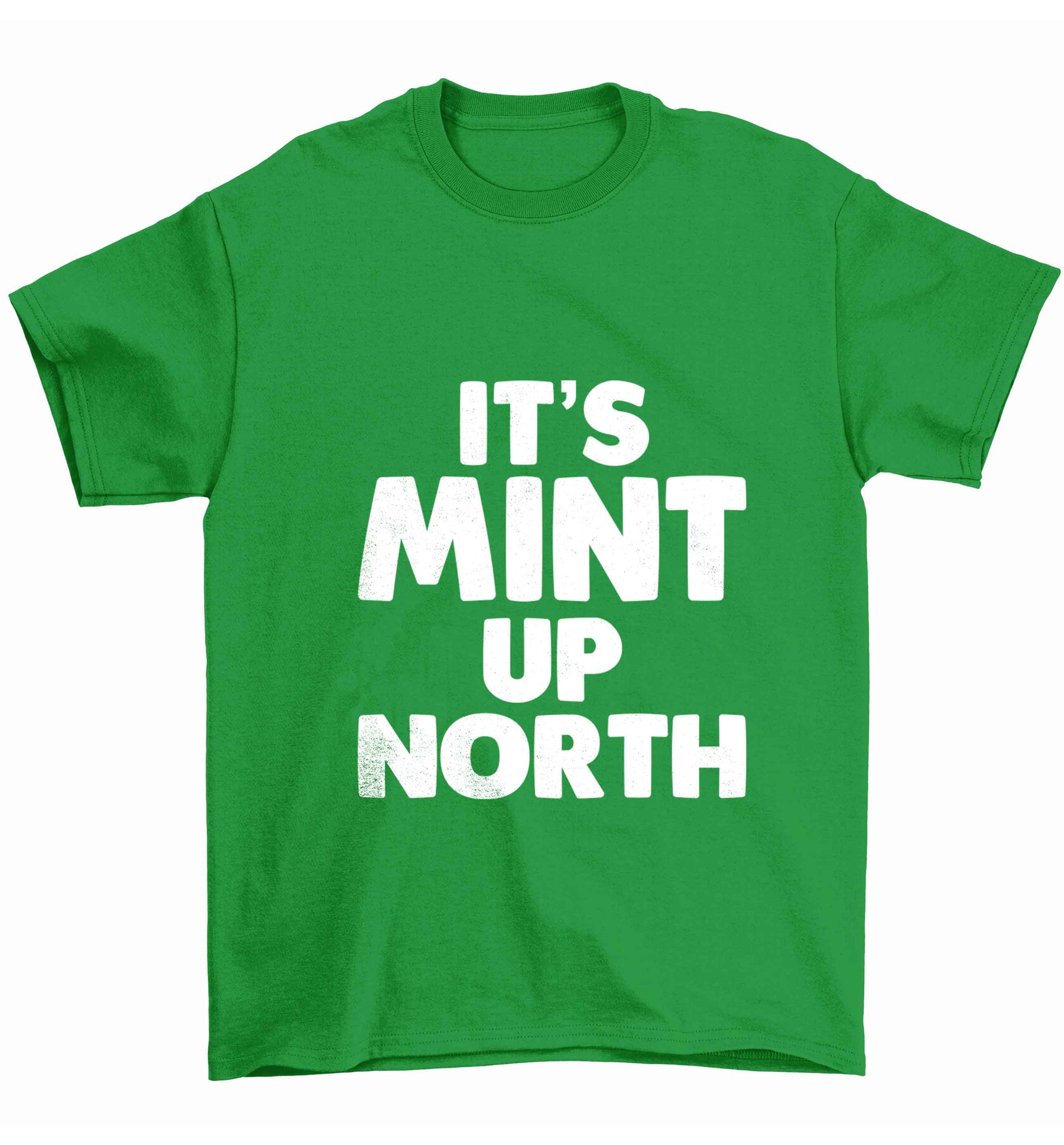 It's mint up North Children's green Tshirt 12-13 Years