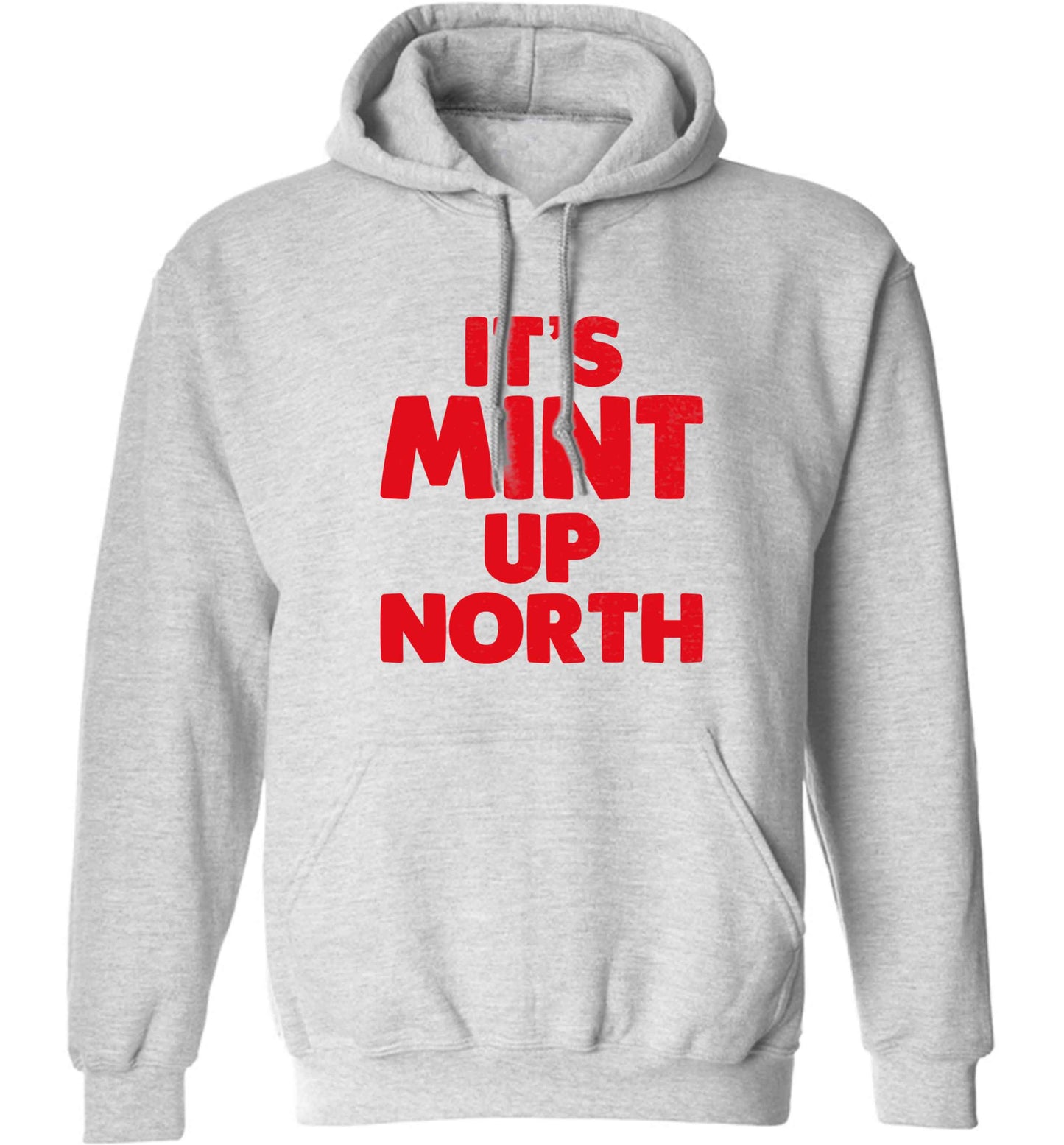It's mint up North adults unisex grey hoodie 2XL