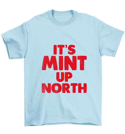 It's mint up North Children's light blue Tshirt 12-13 Years