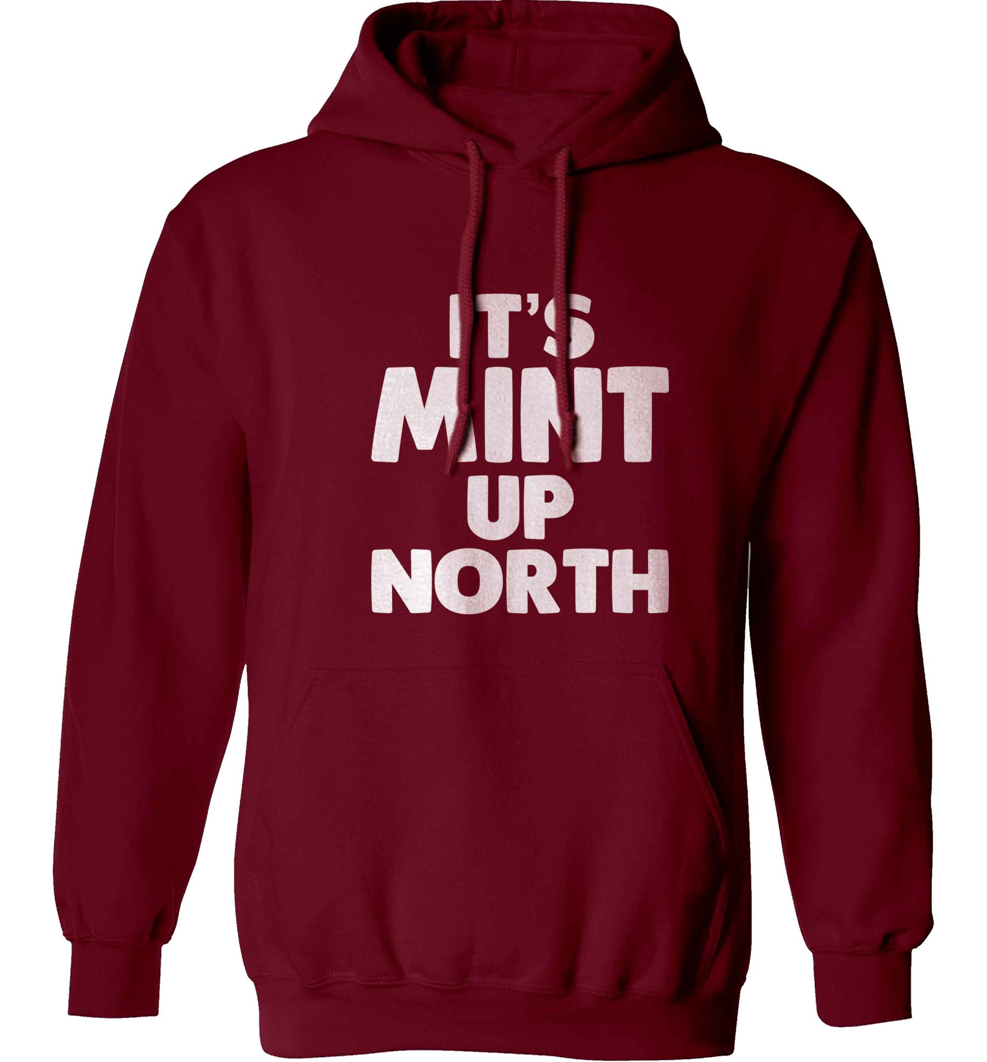 It's mint up North adults unisex maroon hoodie 2XL