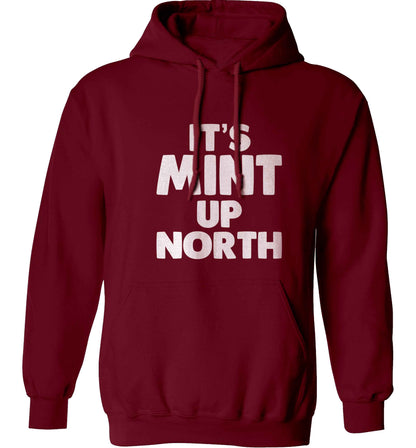 It's mint up North adults unisex maroon hoodie 2XL