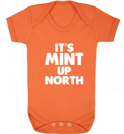It's mint up North baby vest orange 18-24 months