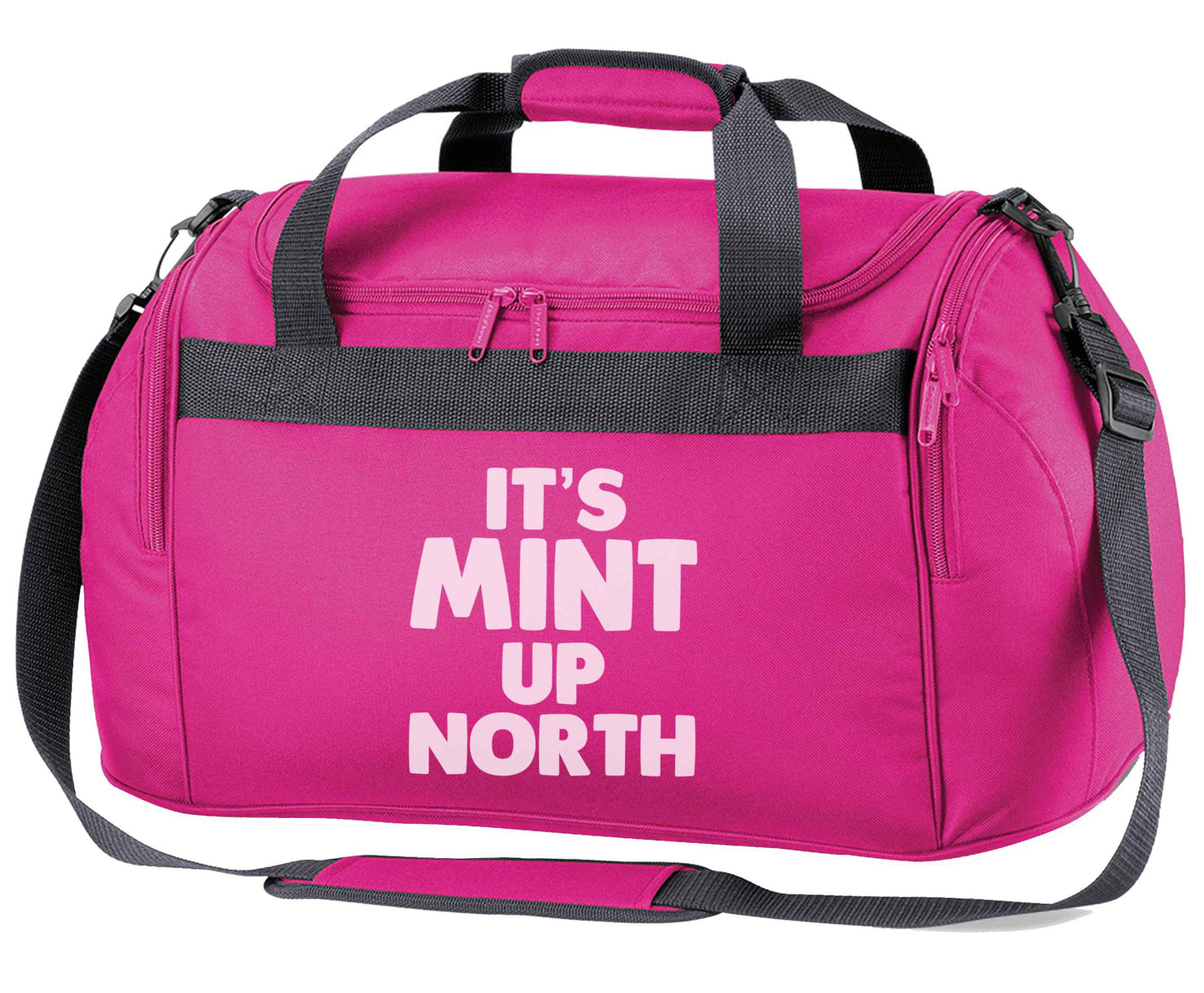 It's mint up North pink holdall / duffel bag