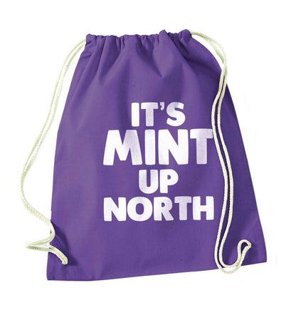 It's mint up North purple drawstring bag