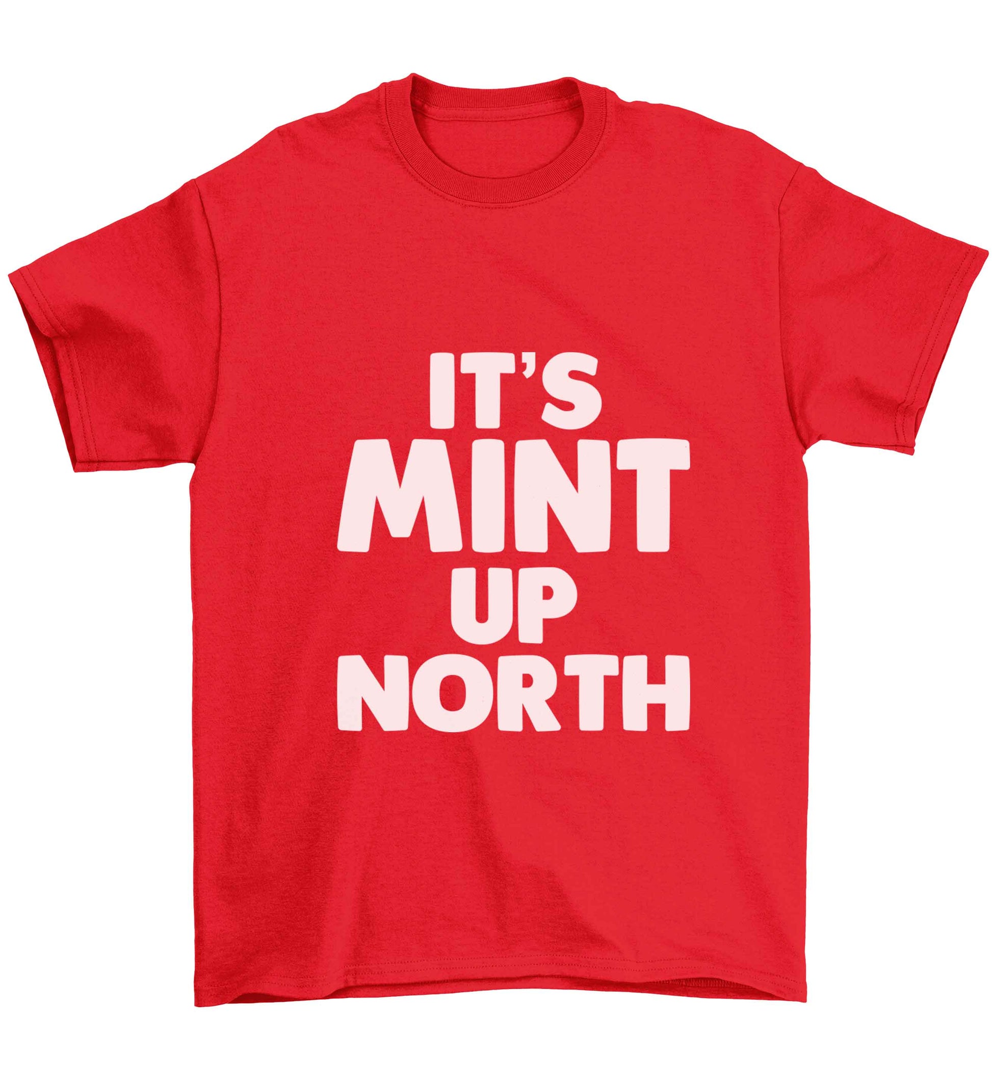 It's mint up North Children's red Tshirt 12-13 Years