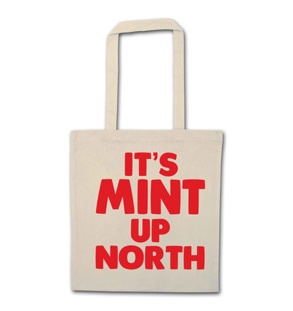 It's mint up North natural tote bag