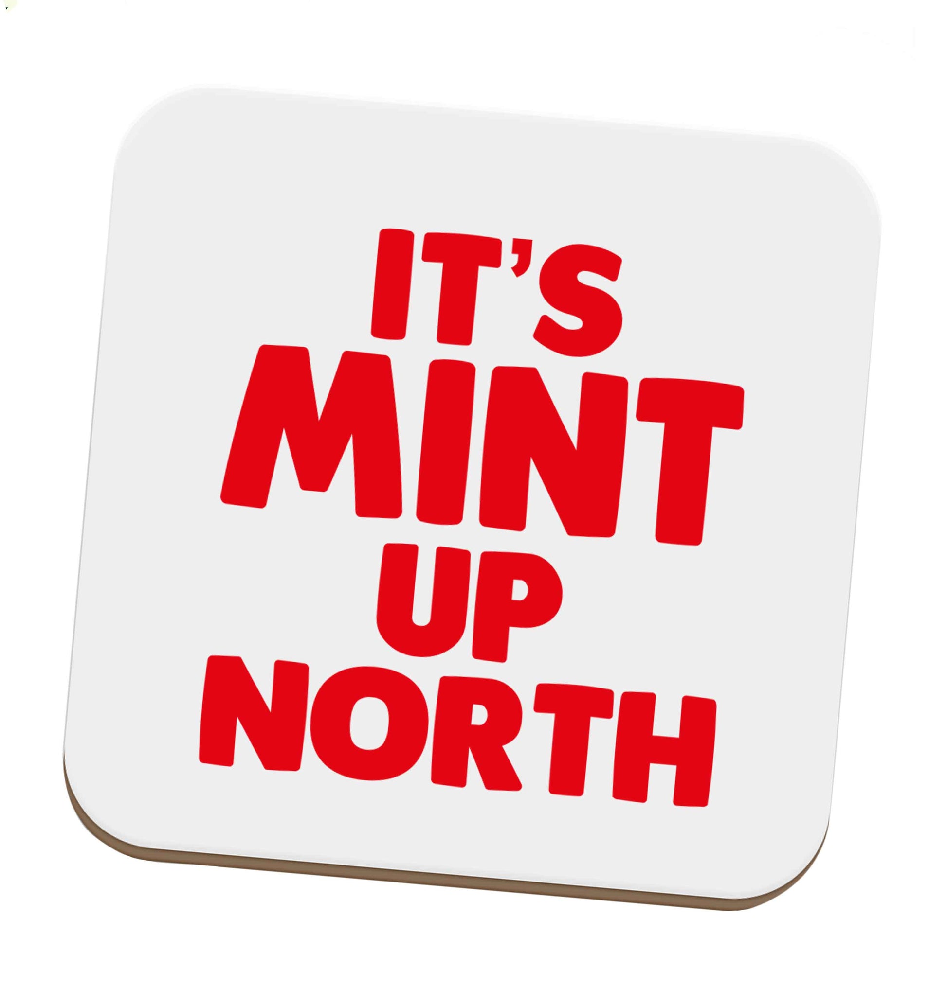It's mint up North set of four coasters