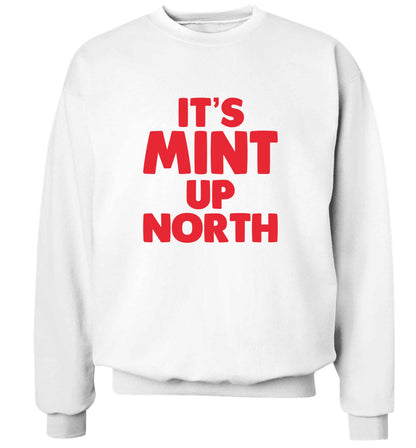It's mint up North adult's unisex white sweater 2XL